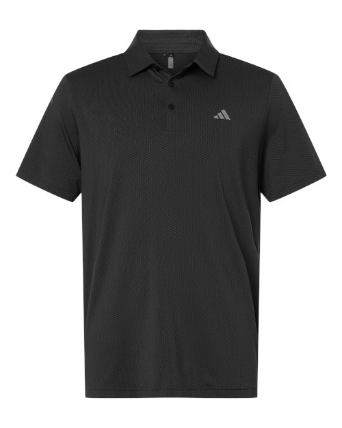 Adidas A2024 — Men's Performance Textured Polo — Carbon/ Black
