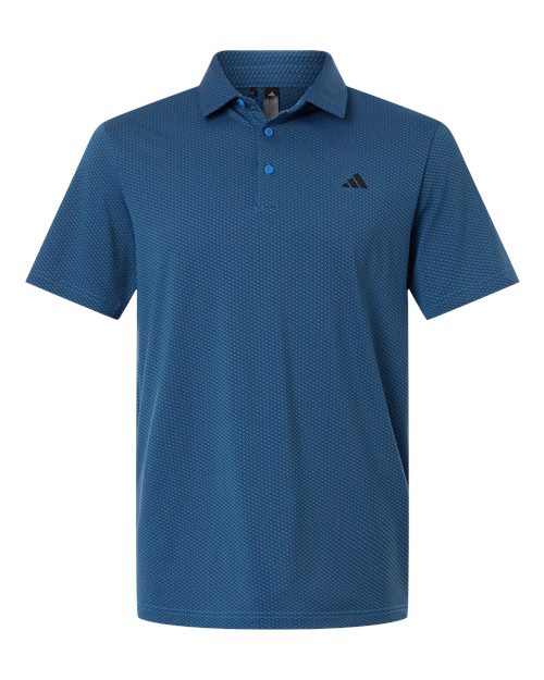 Adidas A2024 — Men's Performance Textured Polo — Lucid Ray Blue/ Black