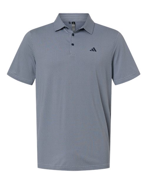 Adidas A2024 — Men's Performance Textured Polo — White/ Collegiate Navy