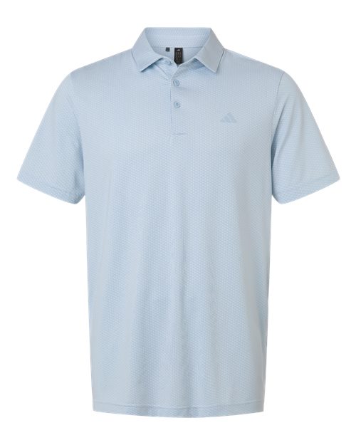 Adidas A2024 — Men's Performance Textured Polo — White/ Crystal Sky