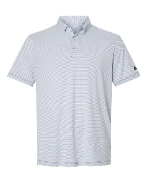 Adidas A2026 — Men's Ultimate365 Pencil Stripe Climacool Polo — White/ Collegiate Navy