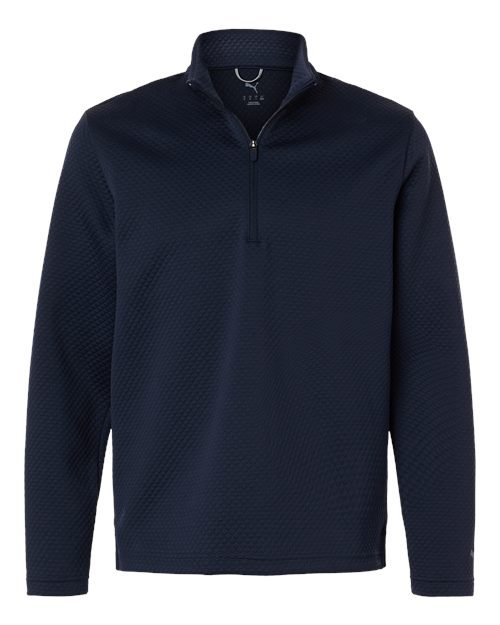 Puma Golf 638595 — Men's Pebble Quarter-Zip Pullover — Deep Navy