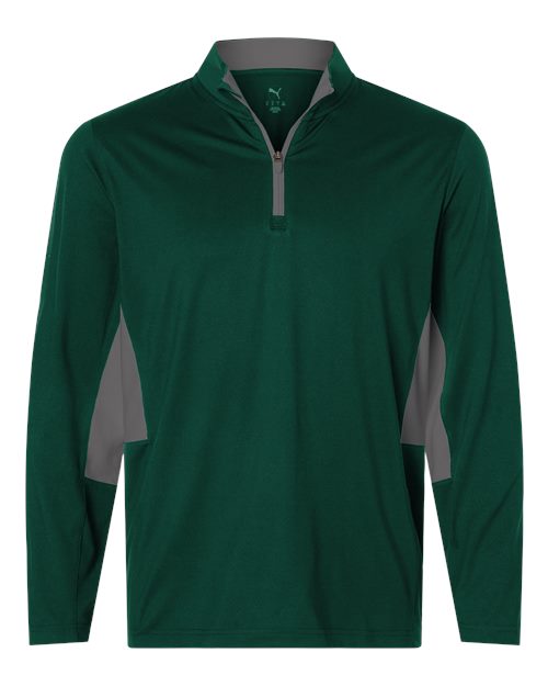 Puma Golf 628858 — Men's Pure 2.0 Quarter-Zip — Dark Myrtle/ Slate Sky