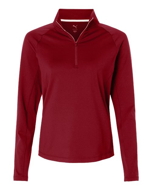 Puma Golf 629449 — Women's Pure 2.0 Quarter-Zip — Dark Crimson