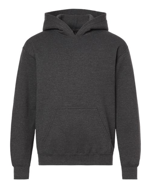 Gildan 18500B — Youth Heavy Blend™ Hooded Sweatshirt — Fan Charcoal Heather