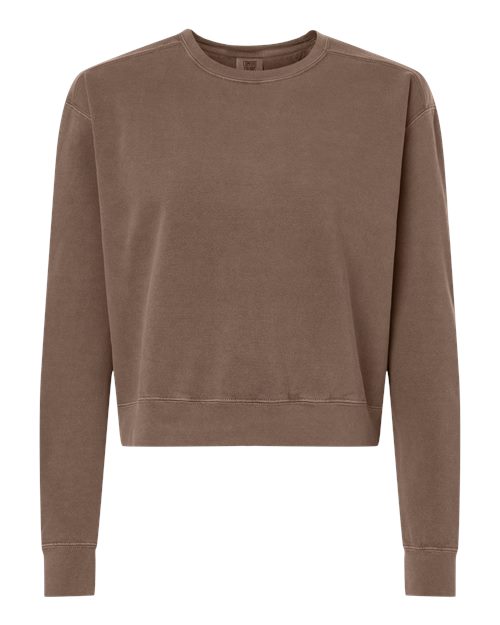Comfort Colors 1566L — Women's Garment-Dyed Mid-Length Crewneck Sweatshirt — Espresso