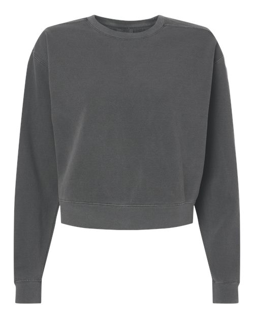 Comfort Colors 1566L — Women's Garment-Dyed Mid-Length Crewneck Sweatshirt — Pepper