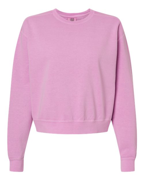 Comfort Colors 1566L — Women's Garment-Dyed Mid-Length Crewneck Sweatshirt — Rose Quartz