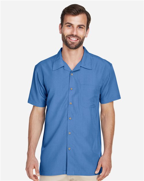Harriton M560 — Men's Barbados Textured Camp Shirt — main view