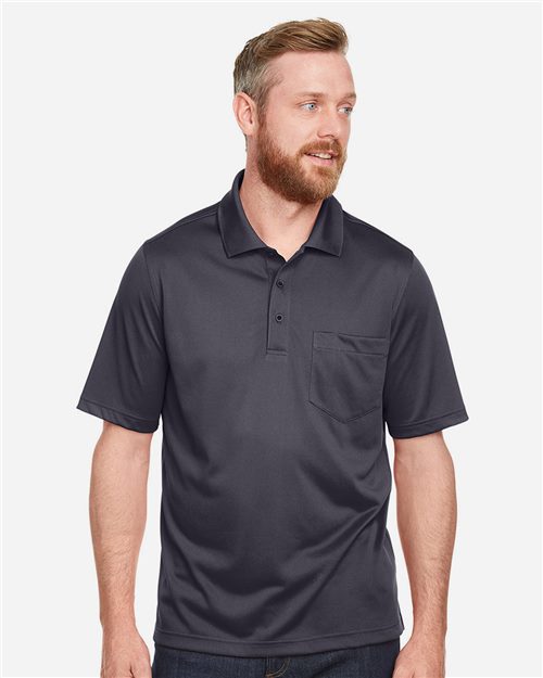 Harriton M348P — Men's Advantage Snag Protection Plus IL Pocket Polo — main view
