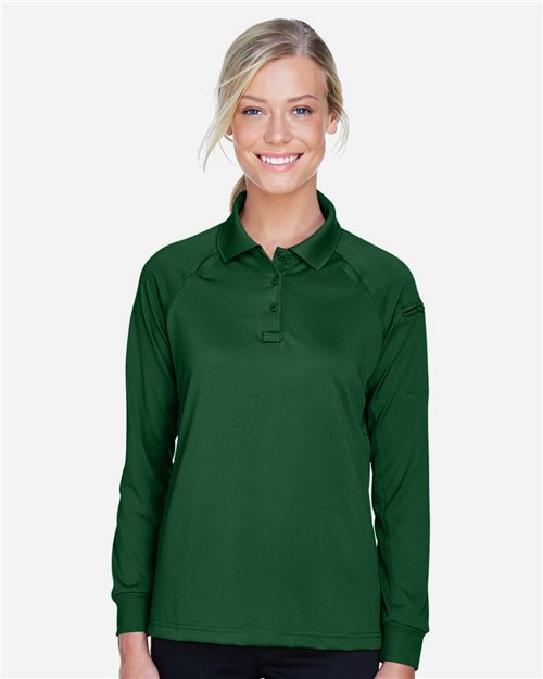 Harriton M211LW — Women's Advantage Long Sleeve Tactical Polo — main view