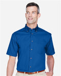 Harriton M500S — Men's Easy Blend™ Twill Dress Shirt with Stain-Release — main view