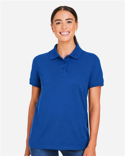 Harriton M205W — Women's Valiant Cotton Snag Protect Polo — main view