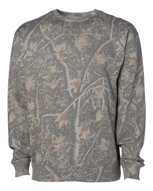Independent Trading Co. IND3000 — Unisex Heavyweight Crewneck Sweatshirt — Deadwood Tree Camo