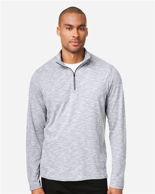North End NE415 — Men's Eclipse Jacquard Quarter-Zip Pullover — main view