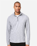 North End NE415 — Men's Eclipse Jacquard Quarter-Zip Pullover — main view