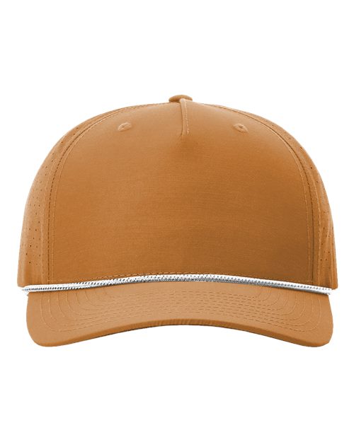 Richardson 355 — Laser Perf Performance Rope Cap — Clay/ White-Black