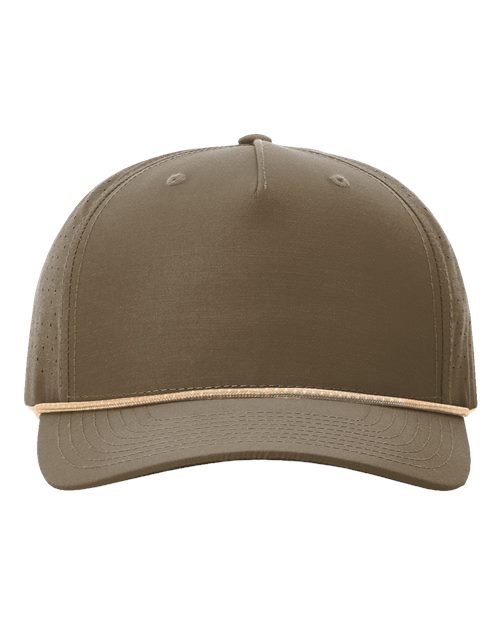 Richardson 355 — Laser Perf Performance Rope Cap — Dark Loden/ Tannin-Grey