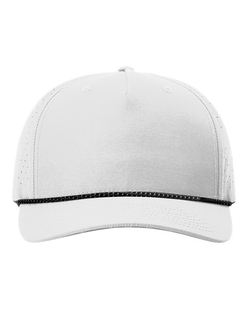 Richardson 355 — Laser Perf Performance Rope Cap — Silver/ Black-Silver