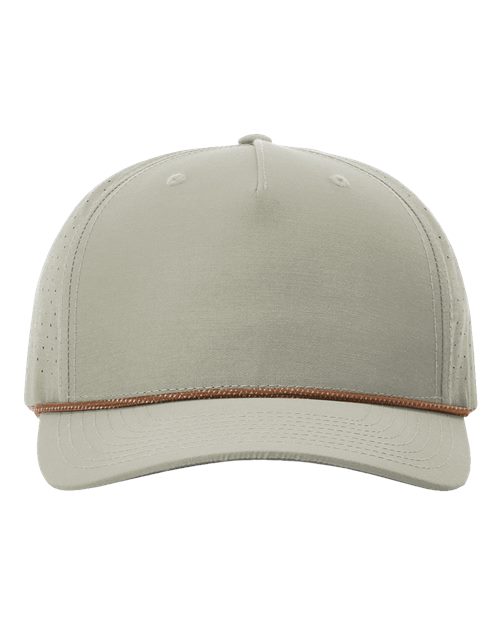 Richardson 355 — Laser Perf Performance Rope Cap — Trenchcoat/ Russet-Grey