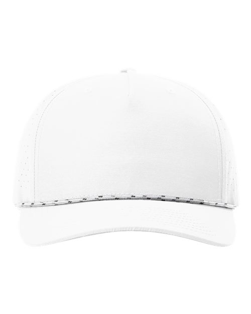 Richardson 355 — Laser Perf Performance Rope Cap — White/ White-Black