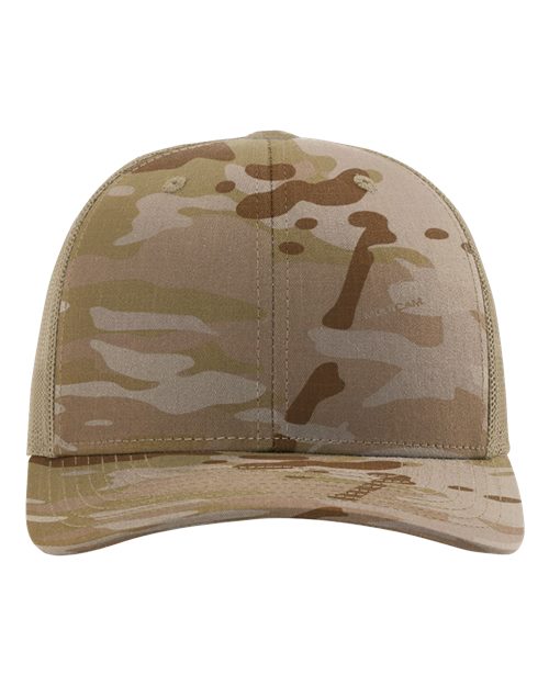 Richardson 112PT — Printed Tactical Trucker Cap — Multicam Arid/ Tan