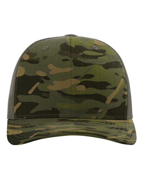 Richardson 112PT — Printed Tactical Trucker Cap — Multicam Tropic/ Loden Green