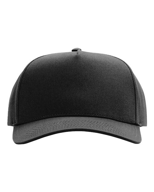Richardson 323FPC — Full Fabric Five-Panel Champ Cap — Black