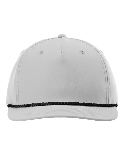 Richardson 258 — Five-Panel Classic Rope Cap — Light Grey/ Black