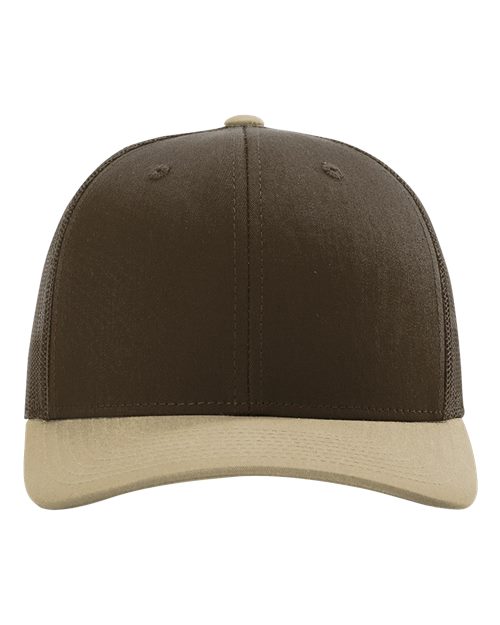Richardson 112 — Snapback Trucker Cap — Brown/ Khaki CMB