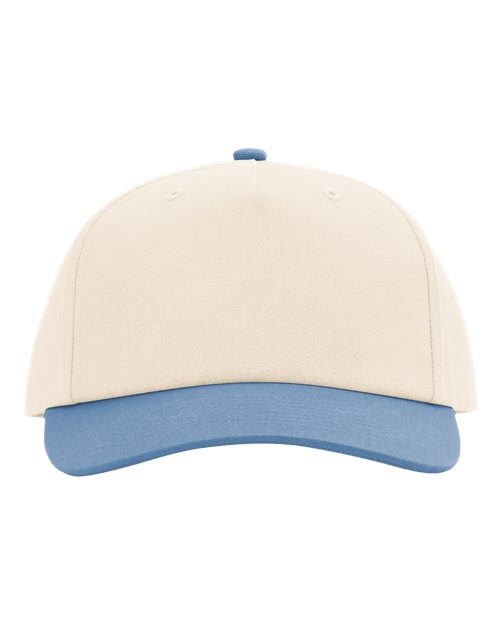 Richardson 356 — Five-Panel Gramps Cap — Cream/ Light Denim