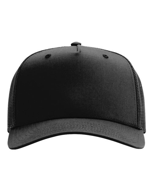 Richardson 112FPC — Five-Panel Champ Trucker Cap — Black