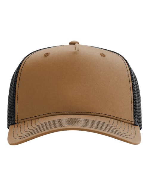 Richardson 112FPC — Five-Panel Champ Trucker Cap — Caramel/ Black
