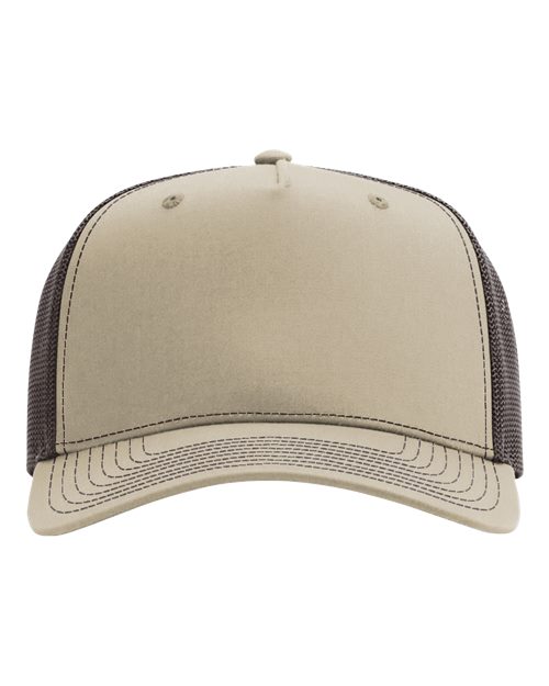 Richardson 112FPC — Five-Panel Champ Trucker Cap — Khaki/ Coffee