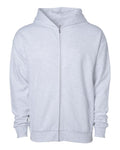 Independent Trading Co. IND280ZIP — Unisex Avenue Midweight Full-Zip Hooded Sweatshirt — Ash Heather