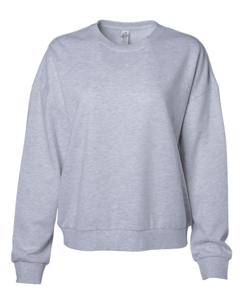 Independent Trading Co. PRM2700 — Women's California Wave Wash Sunday Crewneck Sweatshirt — Ash Heather