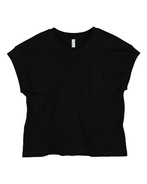 LAT 3502 — Women's Relaxed Vintage Wash Tee — Washed Jet Black