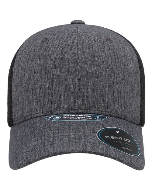 Flexfit 110MNU — 110® NU Mesh Cap — Melange Charcoal/ Black