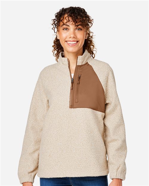 North End NE713W — Women's Aura Sweater Fleece Quarter-Zip Pullover — main view