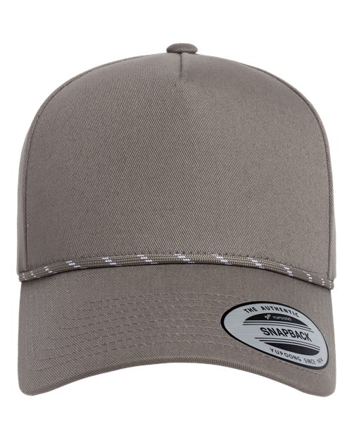 YP Classics 5079BD — Retro Cotton Blend Five-Panel Rope Cap — Grey