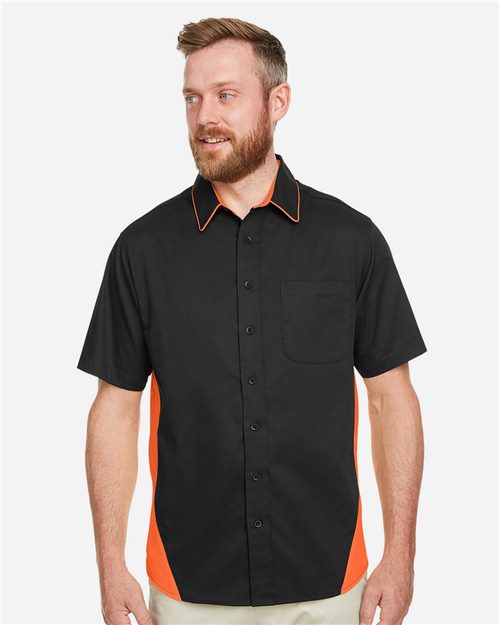 Harriton M586T — Men's Tall Flash IL Colorblock Shirt — main view