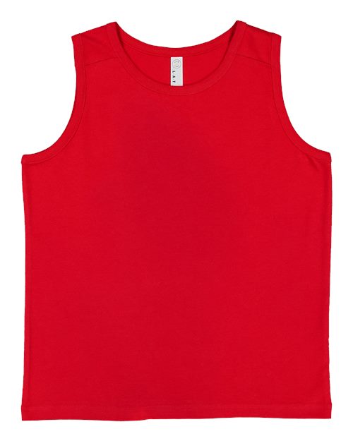 LAT 6123 — Youth Fine Jersey Tank Top — Red