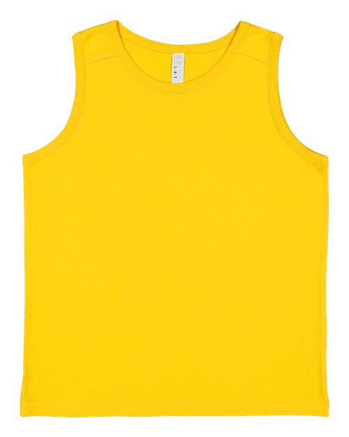 LAT 6123 — Youth Fine Jersey Tank Top — Yellow