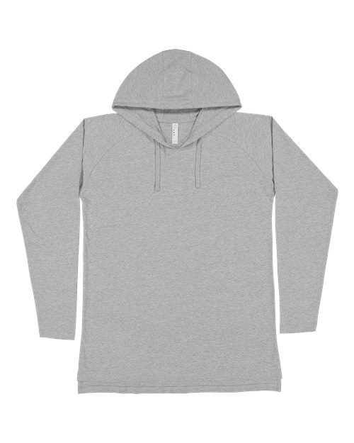 LAT 6917 — Unisex Fine Jersey Hooded Long Sleeve Raglan T-Shirt — Heather
