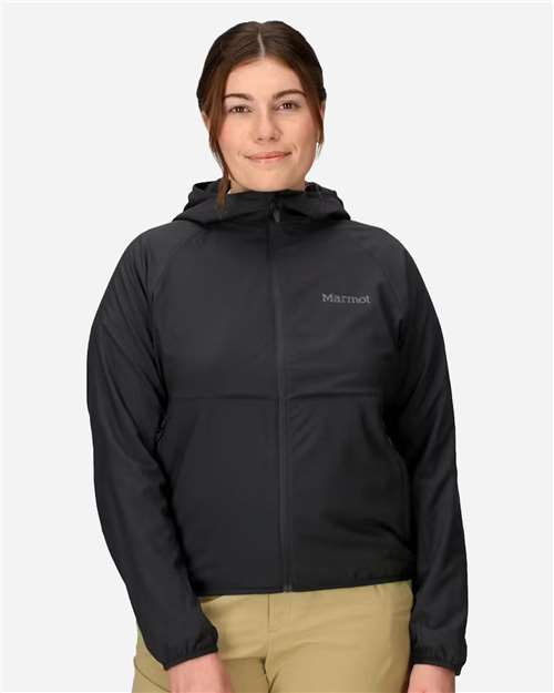 Marmot M16246 — Women's Aerothermal Soft Shell Hooded Jacket — Black
