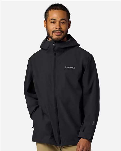 Marmot M16738 — Men's PreCip Evo Flex Hooded Jacket — Black