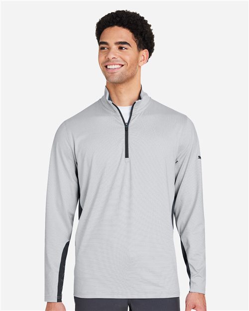 Puma Golf PG410 — Men's Mesa Stripe Quarter-Zip Pullover — main view