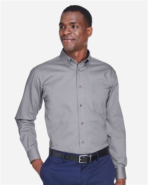 Harriton M500T — Men's Tall Easy Blend™ Twill Dress Shirt — main view