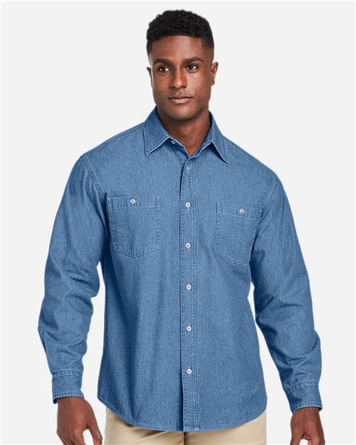 Harriton M540 — Unisex Denim Shirt Jacket — main view