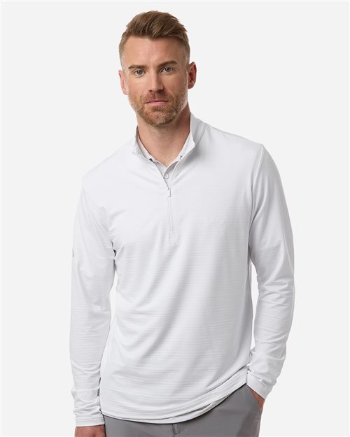 Adidas A708 — Men's Textured Stripe Quarter-Zip Pullover — main view